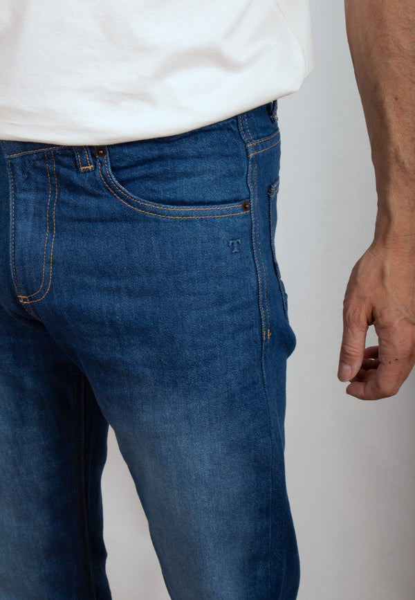 Nachhaltige Straight Fit Herren-Jeans aus 100% Bio-Denim in Dark Indigo