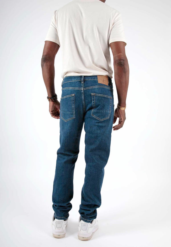 LARS 7 Pockets | Nachhaltige Regular Fit Herrenjeans aus Bio-Denim in Mid Indigo