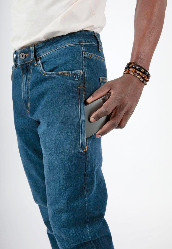 LARS 7 Pockets | Nachhaltige Regular Fit Herrenjeans aus Bio-Denim in Mid Indigo