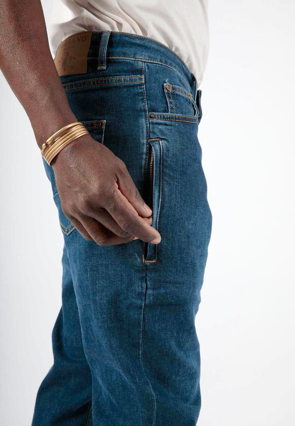 LARS 7 Pockets | Nachhaltige Regular Fit Herrenjeans aus Bio-Denim in Mid Indigo