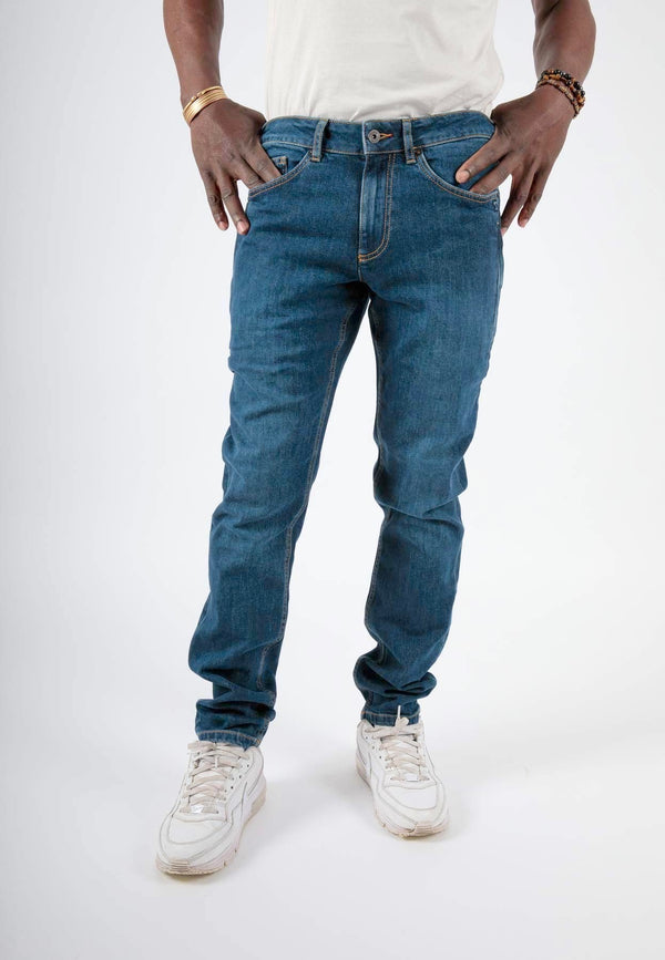 LARS 7 Pockets | Nachhaltige Regular Fit Herrenjeans aus Bio-Denim in Mid Indigo