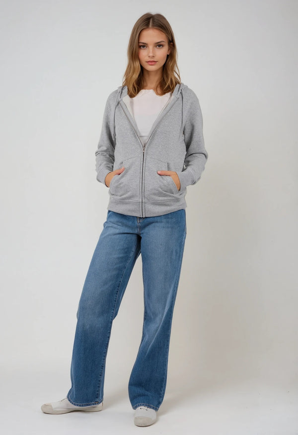 CONNECTOR | Klassischer Zip-Hoodie aus Bio-Baumwolle