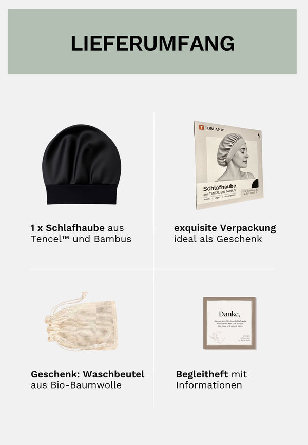 SCHLAFHAUBE | Nachhaltige vegane Schlafhaube aus Tencel und Bambus