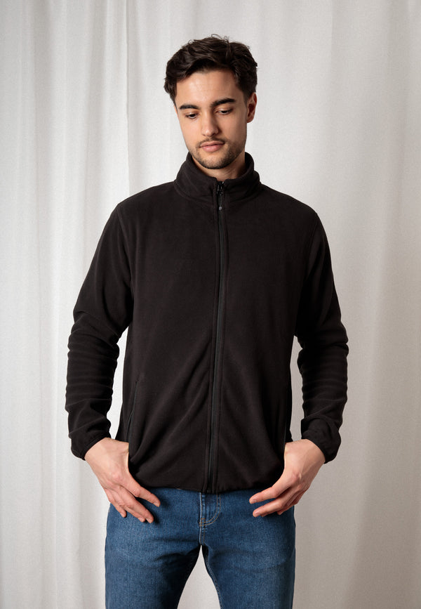 ZEDAN | Nachhaltige Herren Basic Fleecejacke aus 100% recyceltem Polyester