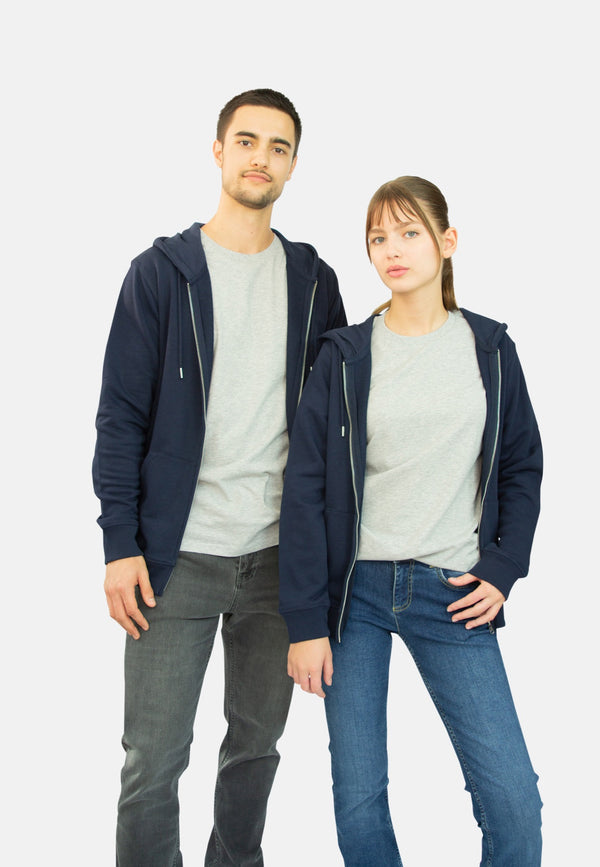 CONNECTOR | Klassischer Zip-Hoodie aus Bio-Baumwolle