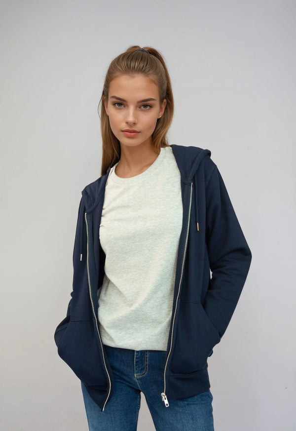 CONNECTOR | Klassischer Zip-Hoodie aus Bio-Baumwolle