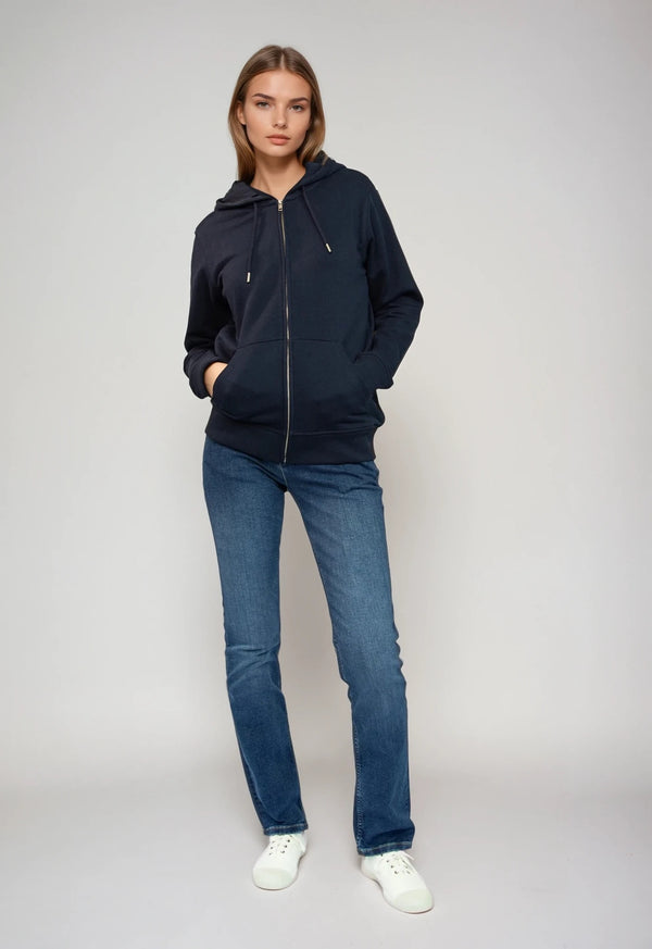 CONNECTOR | Klassischer Zip-Hoodie aus Bio-Baumwolle
