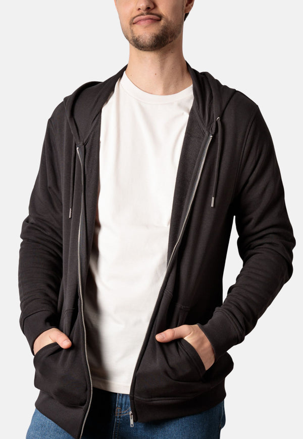 Basic Kapuzen-Sweatjacke "Zeno"