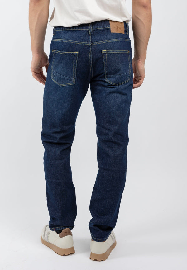 Straight Fit - Dark Indigo Herren-Jeans "SAMUEL" - TORLAND