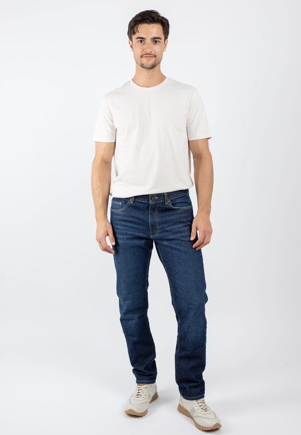 Straight Fit - Dark Indigo Herren-Jeans "SAMUEL" - TORLAND