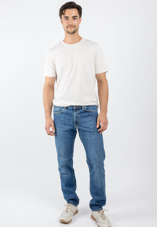 Straight Fit - Mid Indigo Herren-Jeans "SAMUEL" - TORLAND