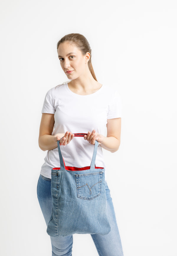 JULIA | Nachhaltige Upcycling Jeanstasche aus alten Jeans