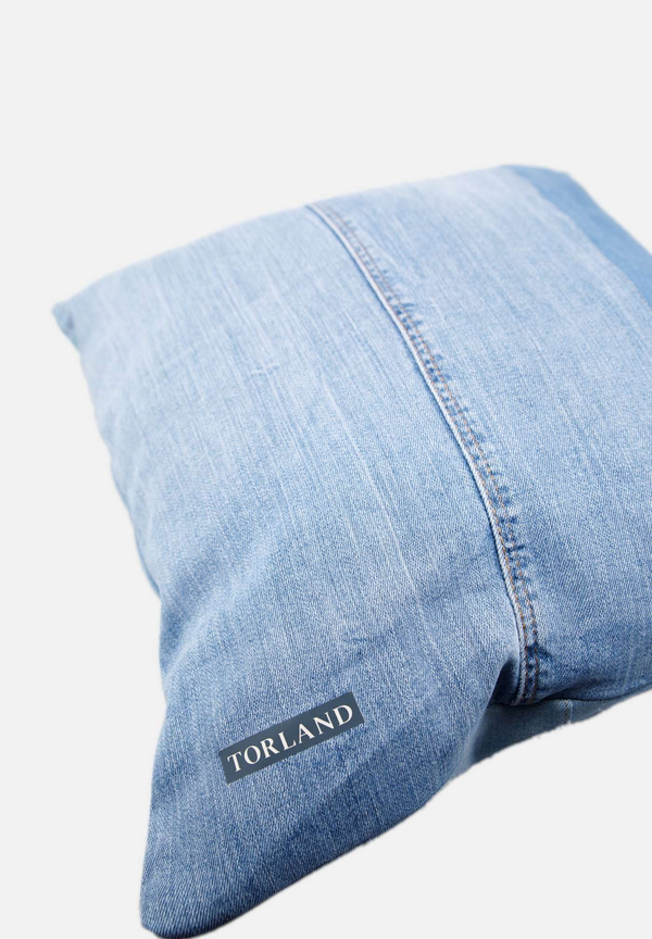 Upcycling Kissen "KISAN" - Denimblau - TORLAND